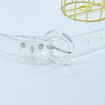 Transparent PVC Waist Belt with Transparent Buckle - 30MM