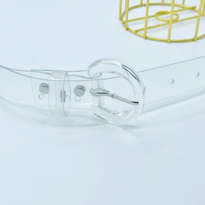 Transparent PVC Waist Belt with Transparent Buckle - 30MM