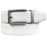 White Elegant Vegan Belt with Ratchet - 35MM