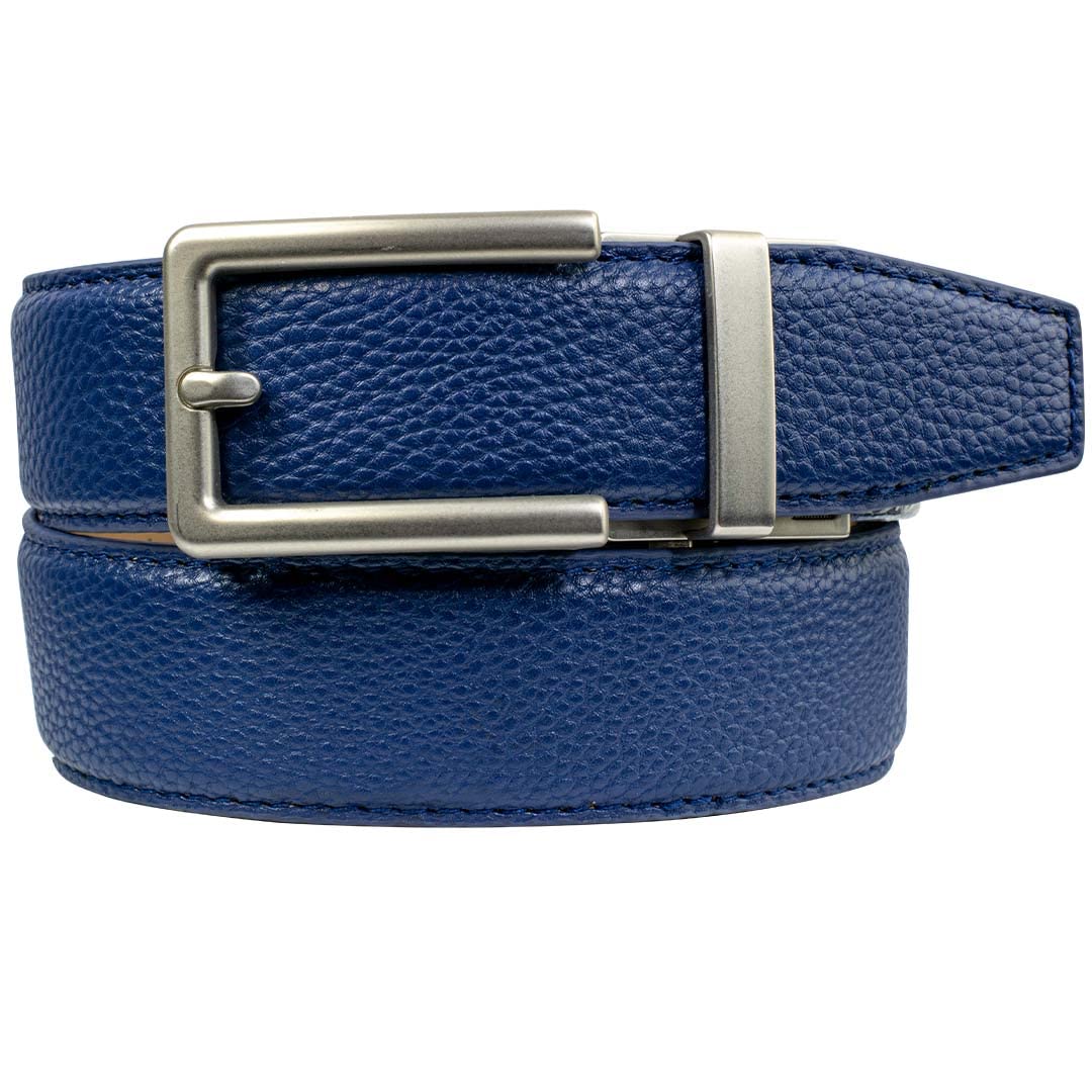 Blue Elegant Vegan Belt with Ratchet - 35MM