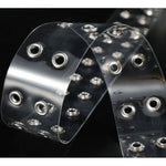 Transparent PVC Belt with Silver Double Grommet – 40mm